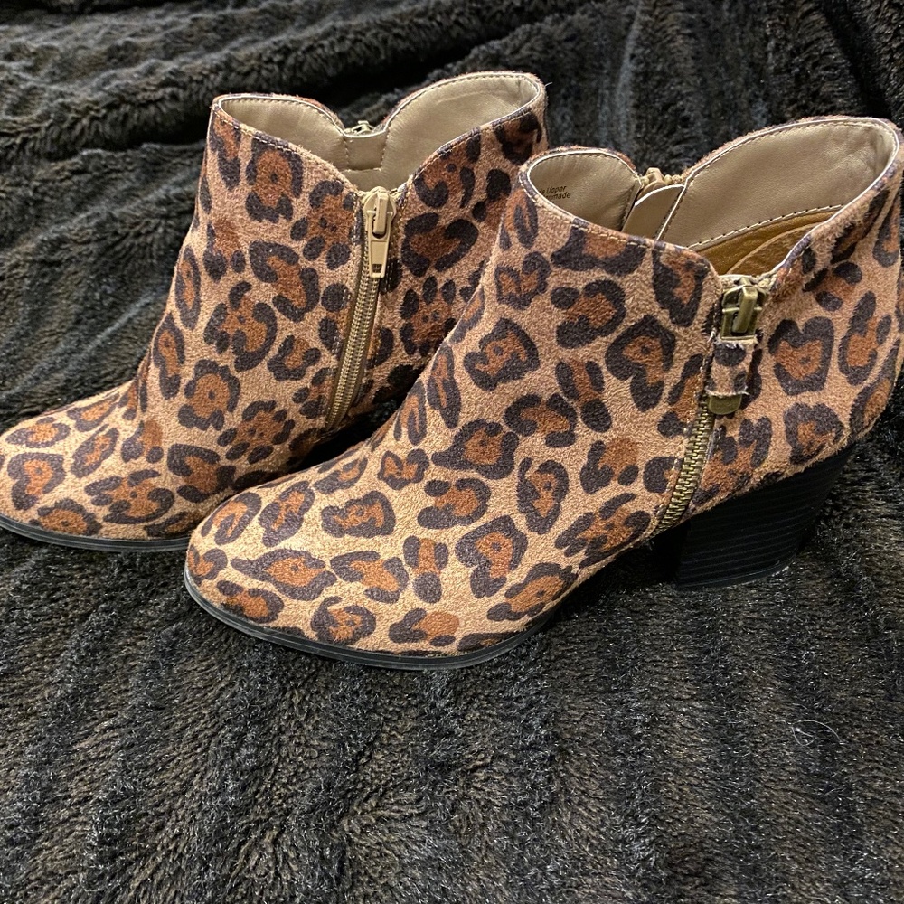 Never Worn Leopard Print Booties - image 2